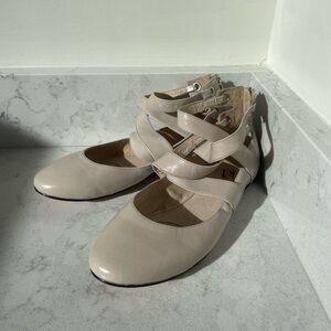 Velvet Angels leather gladiator ballerina flats size 37/6.5